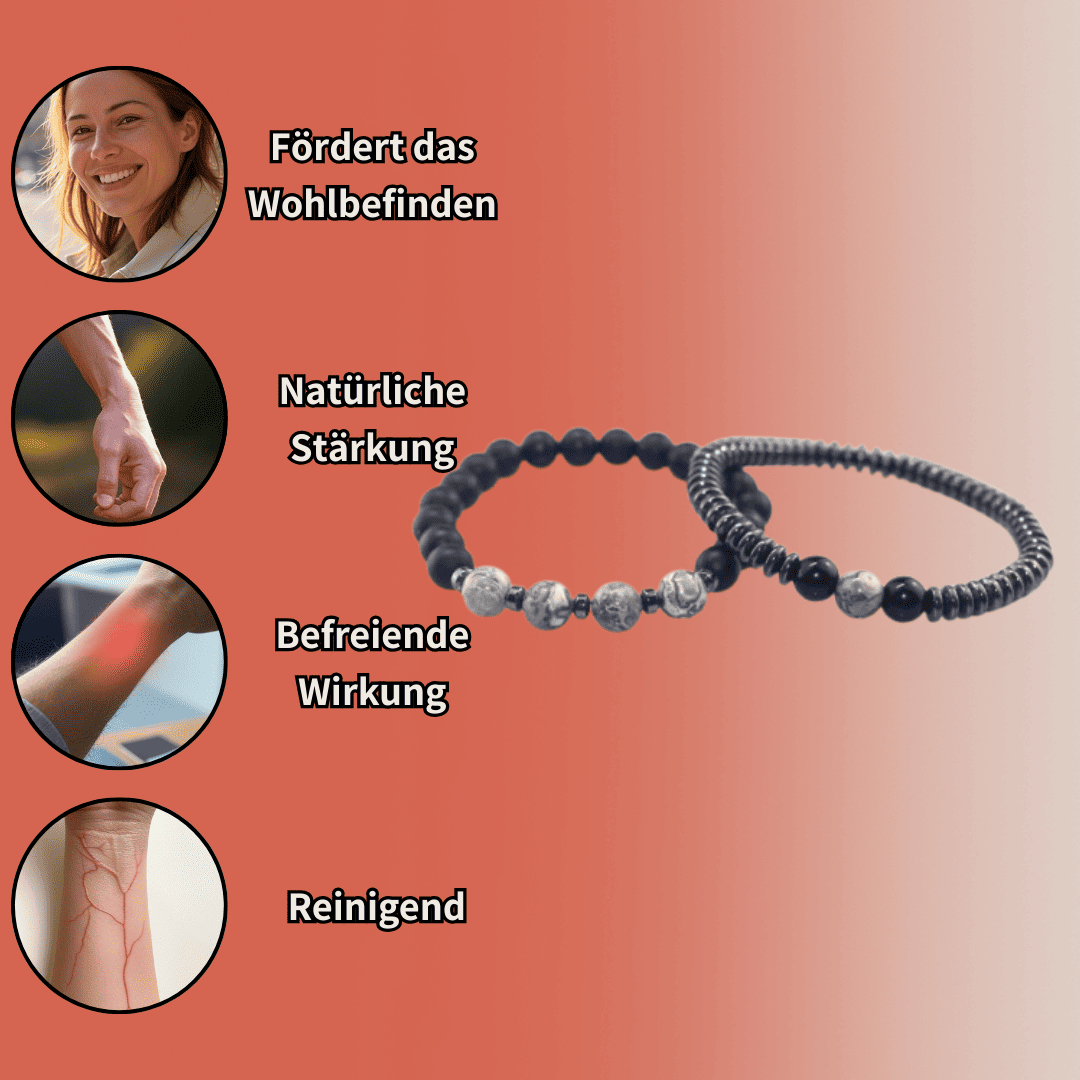 Vithro Energiearmband - Wohlbefinden mit Hämatit Magnettherapie